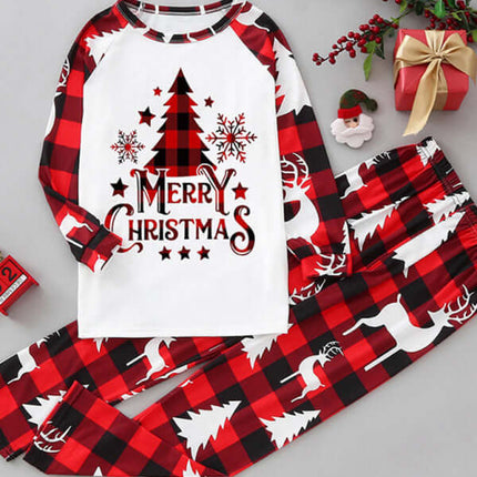 Family Matching Christmas Pajamas – Classic Plaid Holiday Sleepwear Sets for Adults & Kids with festive design and plaid pattern.