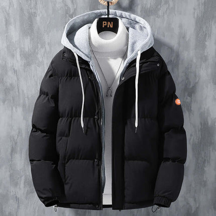 Fashion Hooded Jacket Men Winter Coat Thickened Sport pink casual winter style