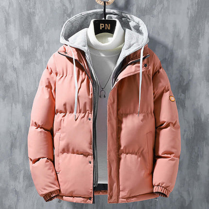 Fashion Hooded Jacket Men Winter Coat Thickened Sport loose fit cardigan style
