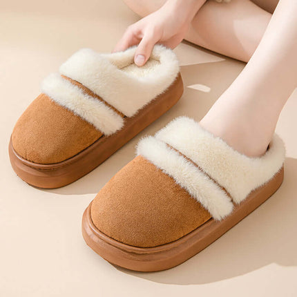 Fashion Warm Cotton Slippers black color for men.
