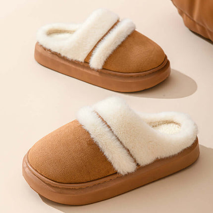 Fashion Warm Cotton Slippers warm suede material.
