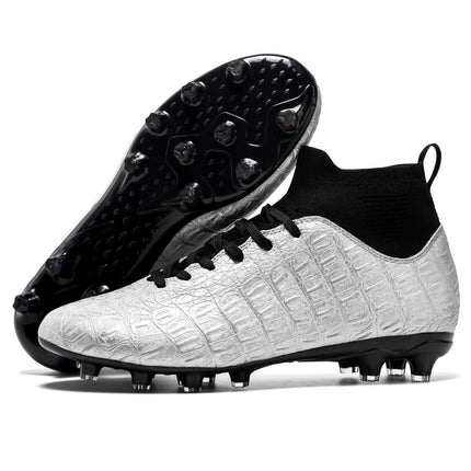Football Mens High Top Shoes white artificial grass shoes.