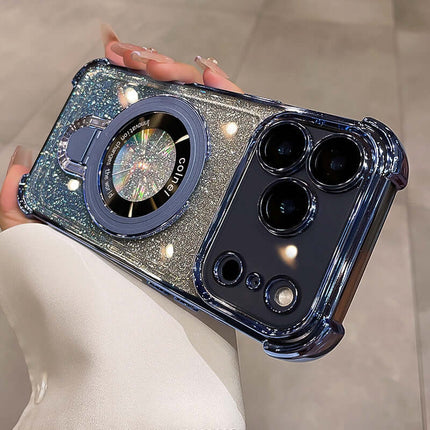 Four-Corner Airbag Drop-Proof Glitter Powder Phone Case showcasing glitter with a protective design.