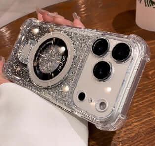 Four-Corner Airbag Drop-Proof Glitter Powder Phone Case in sleek design with sparkly glitter finish