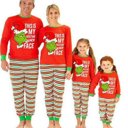 Funny Grinch Christmas Pajamas – Family Matching Holiday Outfit for Home & Photos worn by a family