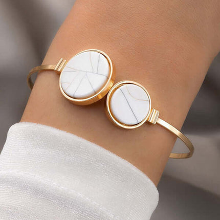 Geometric Love Triangle Five Piece Open Bracelet Set Women open design