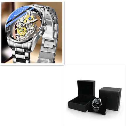 Luminous Skeleton Quartz Watch for Men waterproof design