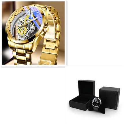 Luminous Skeleton Quartz Watch for Men luminous night display