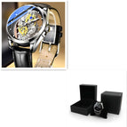 Black leather with box