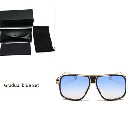 Grandmaster Square Sunglasses trendy masculine style.
