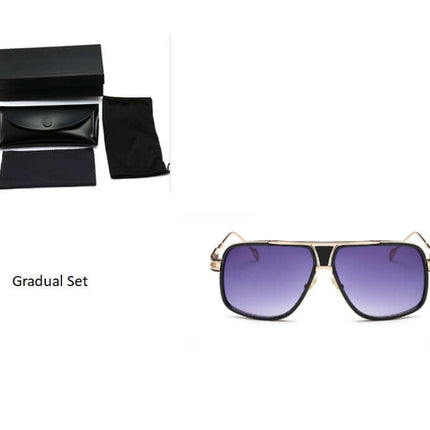 Grandmaster Square Sunglasses acrylic lens material.