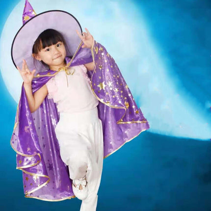 Halloween Cloak Set Wizard Cape With Hat Classic Wizard Cape Style