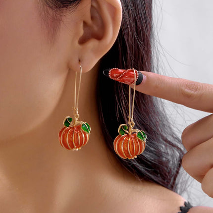 Halloween Earrings Pumpkin And Ghost Tassels Decorative Tassel Design