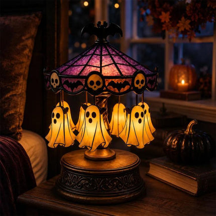 Halloween Ghost Carousel Motion Night Light Lamp Halloween Decor