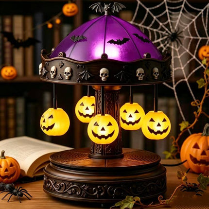 Halloween Ghost Carousel Motion Night Light Lamp Ghost Theme