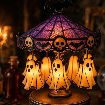 Halloween Ghost Carousel Motion Night Light Lamp Halloween Atmosphere
