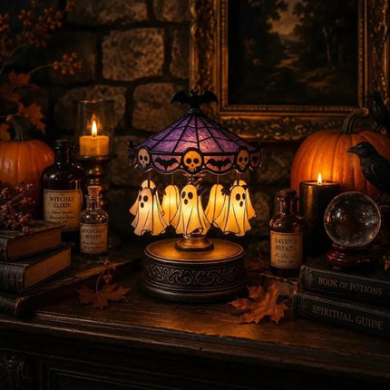 Halloween Ghost Carousel Motion Night Light Lamp Decorative Lighting