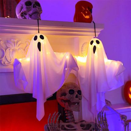 Halloween Glowing Scream Ghost Light Hanging Decor Spooky Design