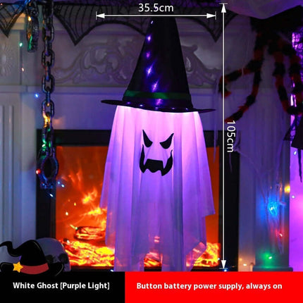 Halloween Glowing Scream Ghost Light Hanging Decor Eerie Ghost Illumination