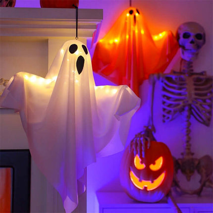 Halloween Glowing Scream Ghost Light Hanging Decor Festive Halloween Accent