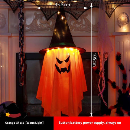 Halloween Glowing Scream Ghost Light Hanging Decor Spooky Indoor Display
