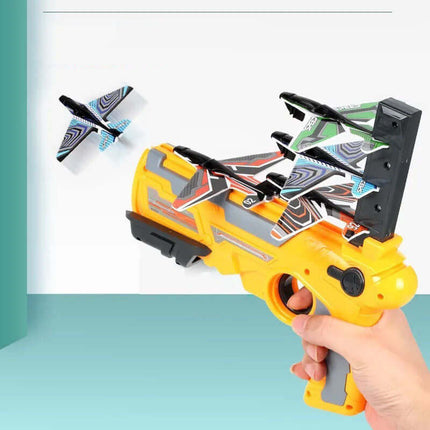 Hand Throwing Spin Glider blue launcher set.