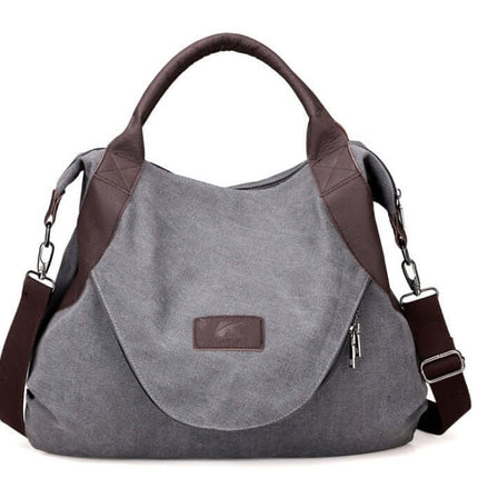 Handbags Women Minimalist Retro Vintage Canvas Bag embossing method.
