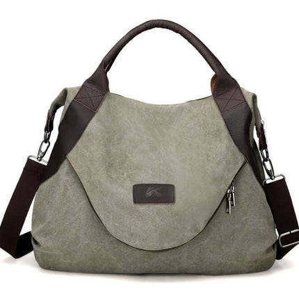Handbags Women Minimalist Retro Vintage Canvas Bag hard handle.