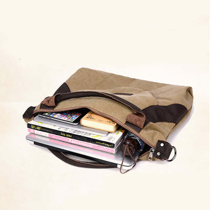 Handbags Women Minimalist Retro Vintage Canvas Bag commuting style.