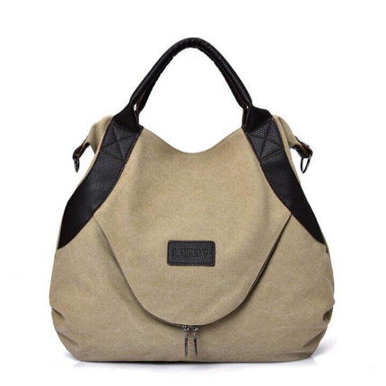 Handbags Women Minimalist Retro Vintage Canvas Bag 50cm width dimensions.