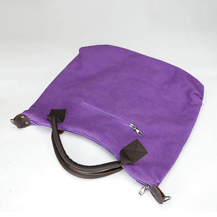 Handbags Women Minimalist Retro Vintage Canvas Bag polyester lining.
