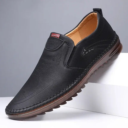 Handmade Leather Soft Sole Mens Business Moccasins soft sole