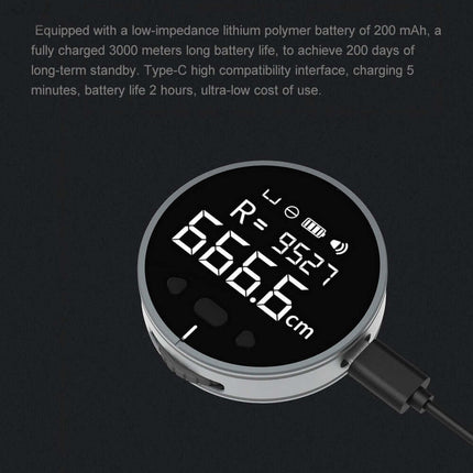 High-Precision Digital LCD Electronic Measuring Ruler display showing measurement and battery information.