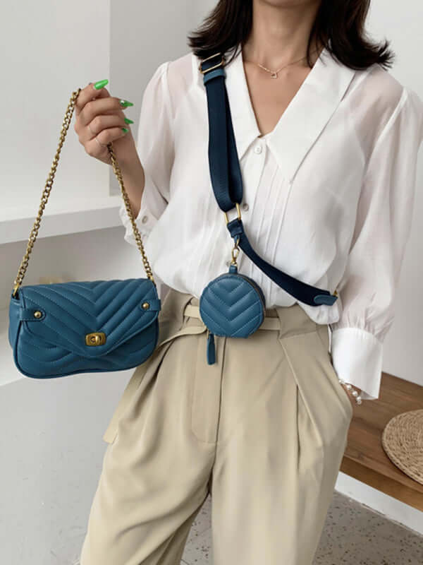 Luxury Chain Crossbody Shoulder Mini Bag for Women front view