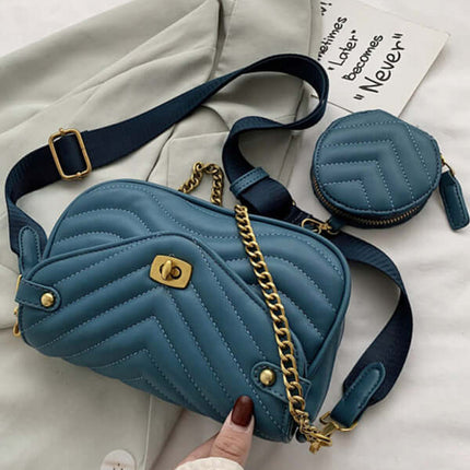 Luxury Chain Crossbody Shoulder Mini Bag for Women worn crossbody