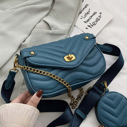 Luxury Chain Crossbody Shoulder Mini Bag for Women shoulder style view