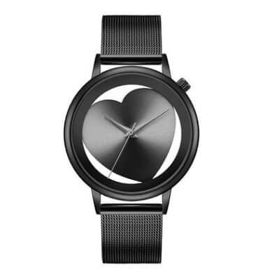 Hollow Dial Quartz Womens Watch quartz movement pointer display