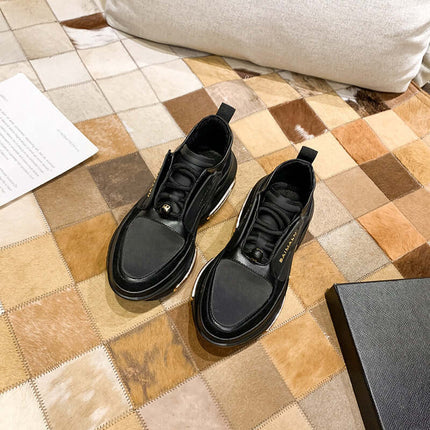 Hollow Platform Sneakers black fashion footwear