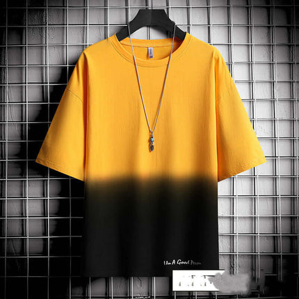 Hong Kong style loose T-shirt men relaxed casual summer top version suitable for outdoor lifestyle activities