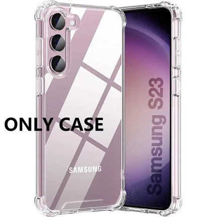 Hybrid Shockproof Clear Case for Samsung Galaxy flexible bumper design