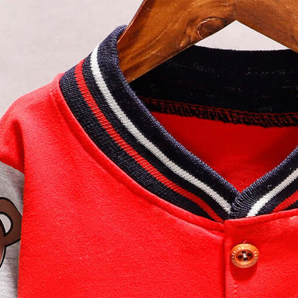 Infant Tops Boys Thin Jackets red casual outerwear.