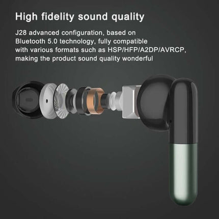 j28 tws wireless bluetooth earphones with led display daily use