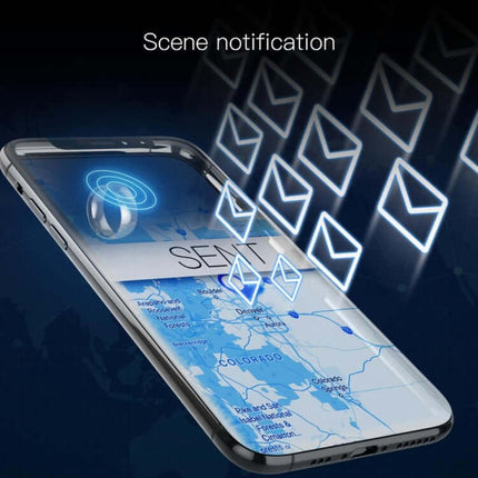 JAKCOM R4 Smart Ring Multifunctional Wearable showing scene notification on smartphone with map and message alerts.