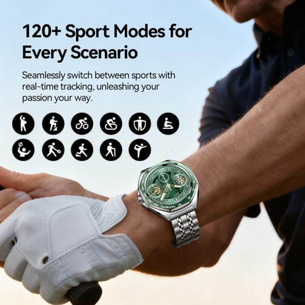 JOYROOM JR-FV2 Pro Venture Series Smart Watch showcasing 120+ sport modes and real-time tracking features.
