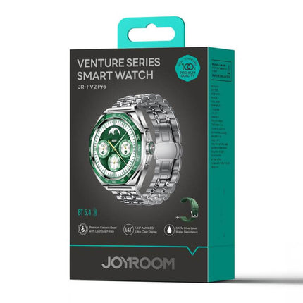 JOYROOM JR-FV2 Pro Venture Series Smart Watch packaging showcasing design and features