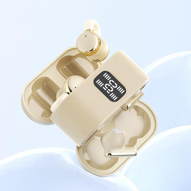 jq16 dual-style enc wireless bluetooth earphones front view