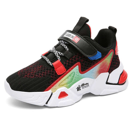 Kids Flying Knit Sneakers Lightweight Breathable Shoes side view