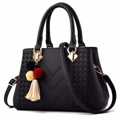 Ladies Luxury Crossbody Handbag interior pockets organization.