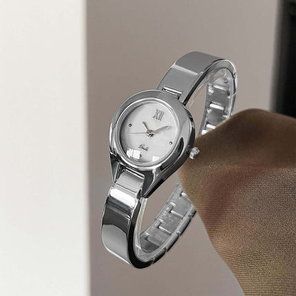 Minimalist Luxury Quartz Watch for Women slim case profile