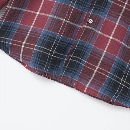 Lightweight Plaid Button Down Shirt for Men winter layering